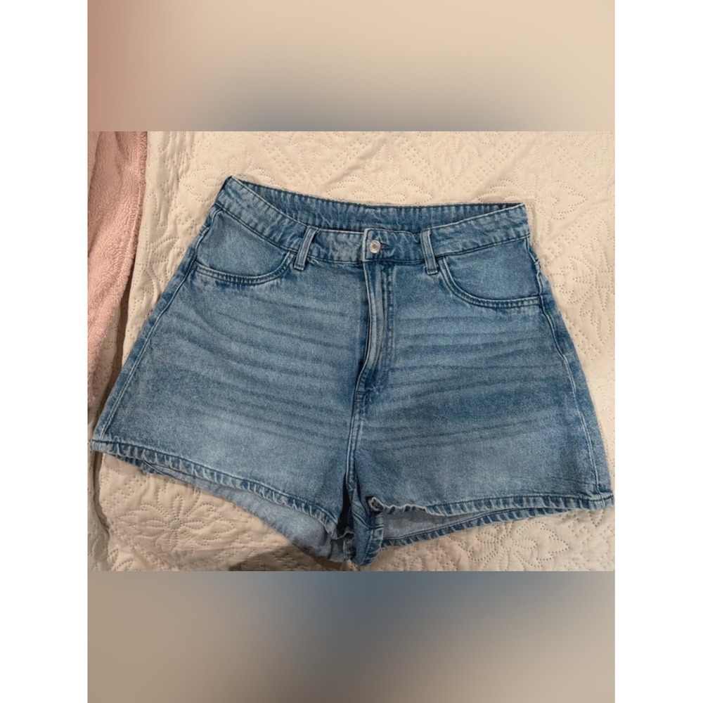 &Denim Curvy Fit High Waist Vintage Denim Shorts Size 10
